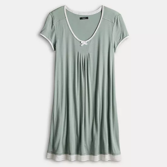 Women's Simply Vera Vera Wang Basic Luxury Sleepshirt 3 Women's Simply Vera Vera Wang Basic Luxury Sleepshirt - Image 3