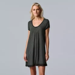 Women's Simply Vera Vera Wang Basic Luxury Sleepshirt 9 Women's Simply Vera Vera Wang Basic Luxury Sleepshirt -Vera Wang Shop 4780278 Heather Charcoal