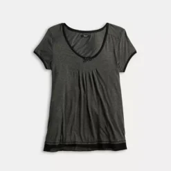 Women's Simply Vera Vera Wang Basic Luxury Pajama Sleep Top -Vera Wang Shop 4780285 ALT5