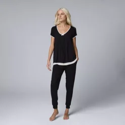 Women's Simply Vera Vera Wang Basic Luxury Pajama Sleep Top -Vera Wang Shop 4780285 CP ALT4