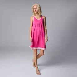 Women's Simply Vera Vera Wang Basic Luxury Chemise -Vera Wang Shop 4780286 Magenta Pink