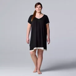 Plus Size Simply Vera Vera Wang Basic Luxury Sleepshirt