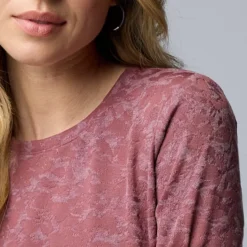 Women's Simply Vera Vera Wang Textured Long Sleeve Tee -Vera Wang Shop 5000922 ALT3