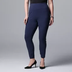 Plus Size Simply Vera Vera Wang Live-In High Rise Shaping Leggings -Vera Wang Shop 5526441 Navy