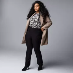 Plus Size Simply Vera Vera Wang Simply Modern Bootcut Pants -Vera Wang Shop 5702964 ALT3