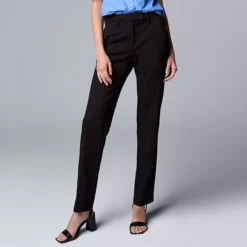 Women's Simply Vera Vera Wang High-Rise Slim Straight Pants -Vera Wang Shop 5750807 Vera Black