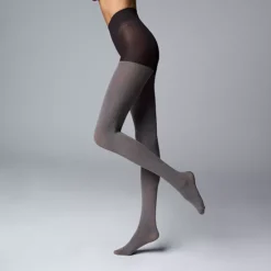 Women's Simply Vera Vera Wang Opaque 90D Control Top Tights -Vera Wang Shop 6329299 Heather Gray