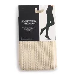 Women's Simply Vera Vera Wang Cable Knit Fleeced Lined Tights -Vera Wang Shop 6329928 ALT3