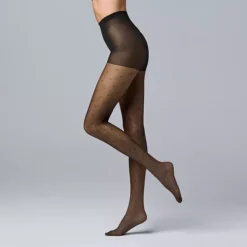 Women's Simply Vera Vera Wang Sheer Opaque 30D Grid Dot Tights