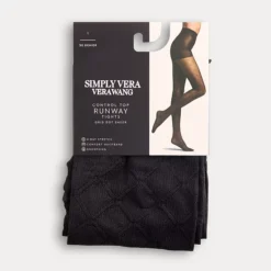 Women's Simply Vera Vera Wang Sheer Opaque 30D Grid Dot Tights -Vera Wang Shop 6329939 ALT3