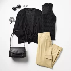 Women's Simply Vera Vera Wang Mesh Stitch Four-Way Cardigan -Vera Wang Shop 6602382 CP ALT64