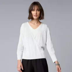 Women's Simply Vera Vera Wang Mesh Stitch Four-Way Cardigan -Vera Wang Shop 6602382 Modern White 1