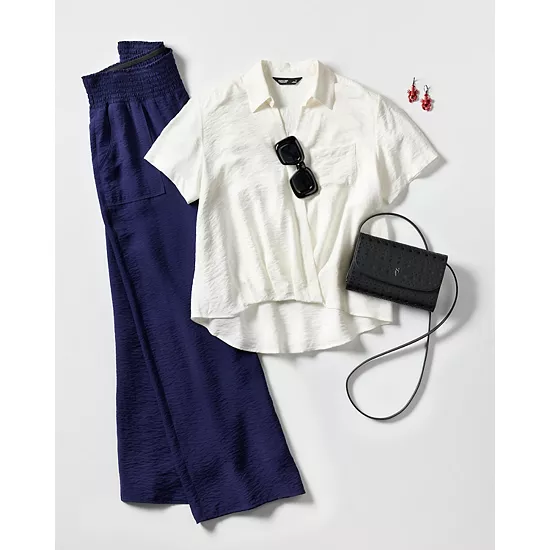 Women's Simply Vera Vera Wang Wide Leg Travel Pants 2 Women's Simply Vera Vera Wang Wide Leg Travel Pants - Image 2