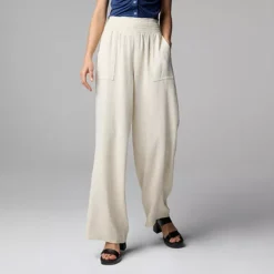 Petite Simply Vera Vera Wang Wide Leg Travel Pants