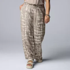 Plus Size Simply Vera Vera Wang Wide Leg Travel Pants -Vera Wang Shop 6663156 Hazel Diamond Dye