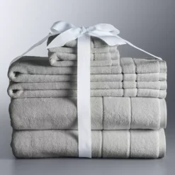 Simply Vera Vera Wang 6-piece Turkish Cotton Bath Towel Set 21 Simply Vera Vera Wang 6-piece Turkish Cotton Bath Towel Set -Vera Wang Shop 6824206 Silver