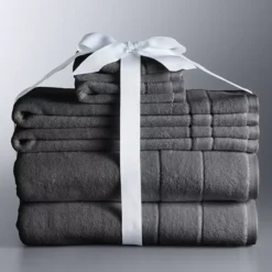Simply Vera Vera Wang 6-piece Turkish Cotton Bath Towel Set 24 Simply Vera Vera Wang 6-piece Turkish Cotton Bath Towel Set -Vera Wang Shop 6824206 Smoke Gray