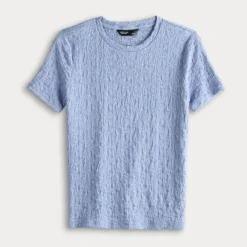 Petite Simply Vera Vera Wang® Texture Tee -Vera Wang Shop 6834276 ALT4