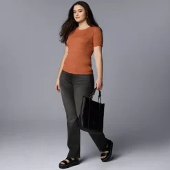 Women's Simply Vera Vera Wang Textured Tee -Vera Wang Shop 6834303 ALT3