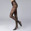 Women's Simply Vera Vera Wang Firenze Fleur Fishnet Lace Tights