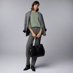 Women's Simply Vera Vera Wang High Rise Slim Straight Leg Trouser Pants -Vera Wang Shop 6954722 ALT3