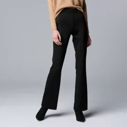 Women's Simply Vera Vera Wang Mid Rise Pull-On Ponte Bootcut Pants