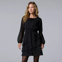 Women's Simply Vera Vera Wang Short Holiday Dress -Vera Wang Shop 7048549 Black