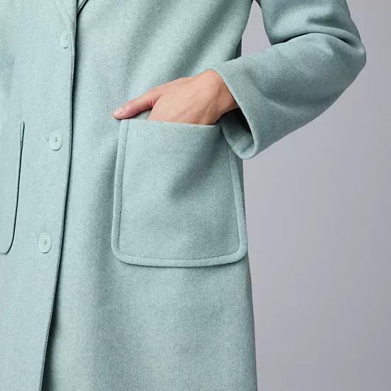 Women's Simply Vera Vera Wang Brushed Melton Coat 3 Women's Simply Vera Vera Wang Brushed Melton Coat - Image 3