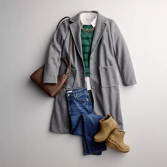 Women's Simply Vera Vera Wang Brushed Melton Coat 8 Women's Simply Vera Vera Wang Brushed Melton Coat - Image 8