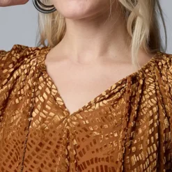 Women's Simply Vera Vera Wang Tie Front Shirred Blouse -Vera Wang Shop 7164208 ALT2