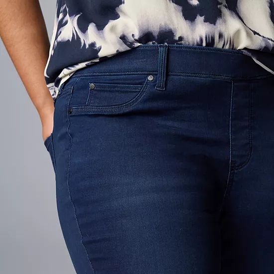 Plus Size Simply Vera Vera Wang Mid-Rise Denim Shaping Leggings 3 Plus Size Simply Vera Vera Wang Mid-Rise Denim Shaping Leggings - Image 3