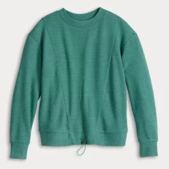 Women's Simply Vera Vera Wang Drawcord Hem Cozy Pullover Top 15 Women's Simply Vera Vera Wang Drawcord Hem Cozy Pullover Top -Vera Wang Shop 7199345 ALT4