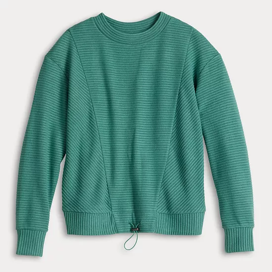 Women's Simply Vera Vera Wang Drawcord Hem Cozy Pullover Top 5 Women's Simply Vera Vera Wang Drawcord Hem Cozy Pullover Top - Image 5