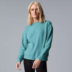 Women's Simply Vera Vera Wang Drawcord Hem Cozy Pullover Top 21 Women's Simply Vera Vera Wang Drawcord Hem Cozy Pullover Top -Vera Wang Shop 7199345 Blue Feather