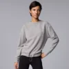Women's Simply Vera Vera Wang Drawcord Hem Cozy Pullover Top
