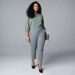 Plus Size Simply Vera Vera Wang Simply Modern Ankle Pants -Vera Wang Shop 7213844 ALT3