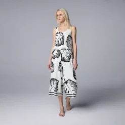 Women's Simply Vera Vera Wang 2-Piece Tank & Culotte Pants Sleep Set -Vera Wang Shop 7239170 ALT2