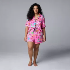 Plus Size Simply Vera Vera Wang 2-Piece Top & Boxer Sleep Set 5 Plus Size Simply Vera Vera Wang 2-Piece Top & Boxer Sleep Set -Vera Wang Shop 7239171 ALT2