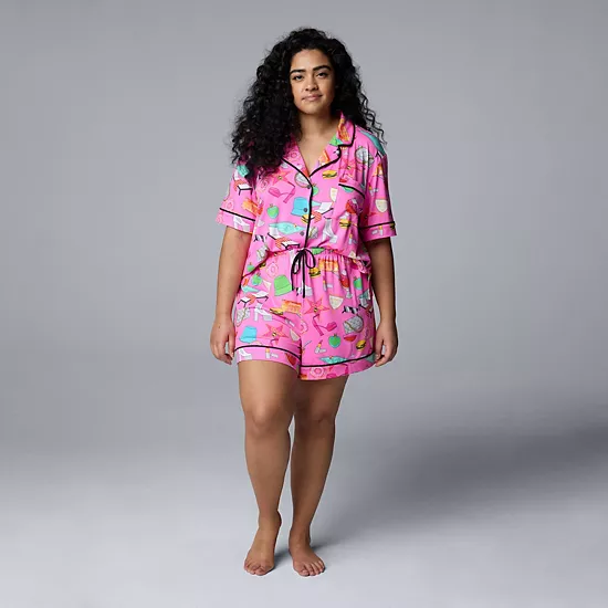 Plus Size Simply Vera Vera Wang 2-Piece Top & Boxer Sleep Set 3 Plus Size Simply Vera Vera Wang 2-Piece Top & Boxer Sleep Set - Image 3