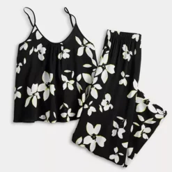 Women's Simply Vera Vera Wang Plain Weave Pajama Tank Top & Pajama Pants Set -Vera Wang Shop 7242768 ALT4