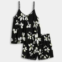 Women's Simply Vera Vera Wang Plain Weave Pajama Tank Top & Pajama Shorts Set -Vera Wang Shop 7242770 ALT4