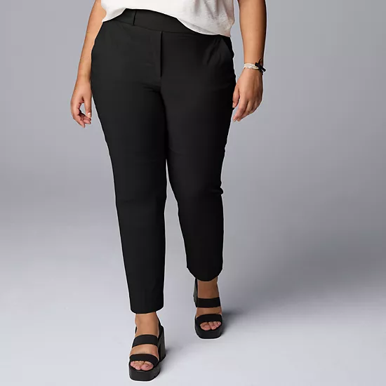 Plus Size Simply Vera Vera Wang Polished Twill Ankle Pants 5 Plus Size Simply Vera Vera Wang Polished Twill Ankle Pants - Image 5