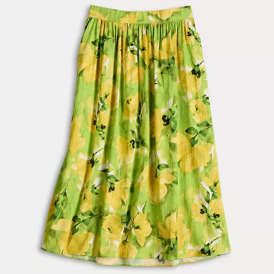 Petite Simply Vera Vera Wang Shirred Midi Skirt 5 Petite Simply Vera Vera Wang Shirred Midi Skirt - Image 5