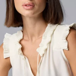 Women's Simply Vera Vera Wang Pleated Neck Top -Vera Wang Shop 7306007 ALT2