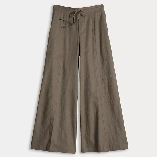 Petite Simply Vera Vera Wang Wide Leg Linen Pants 2 Petite Simply Vera Vera Wang Wide Leg Linen Pants - Image 2