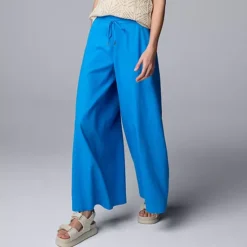 Petite Simply Vera Vera Wang Wide Leg Linen Pants 13 Petite Simply Vera Vera Wang Wide Leg Linen Pants -Vera Wang Shop 7330235 Blue Highlight