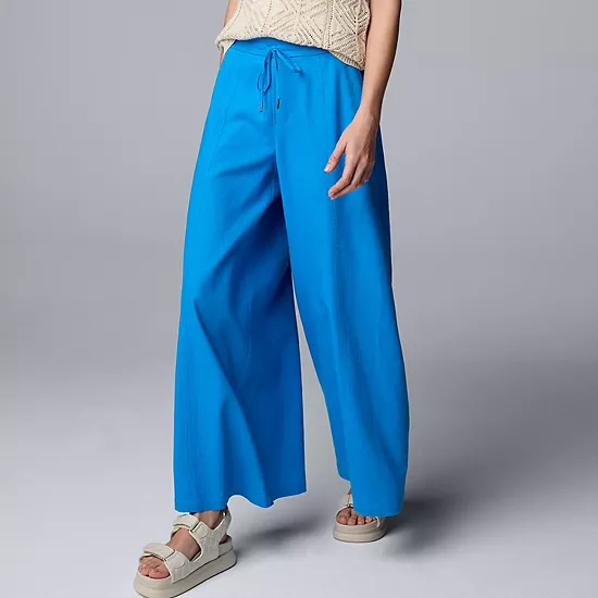 Petite Simply Vera Vera Wang Wide Leg Linen Pants 5 Petite Simply Vera Vera Wang Wide Leg Linen Pants - Image 5