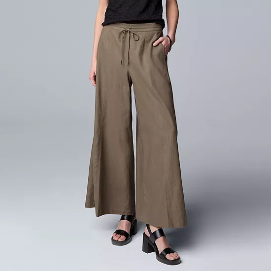 Petite Simply Vera Vera Wang Wide Leg Linen Pants 7 Petite Simply Vera Vera Wang Wide Leg Linen Pants - Image 7