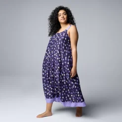 Plus Size Simply Vera Vera Wang Woven Maxi Chemise