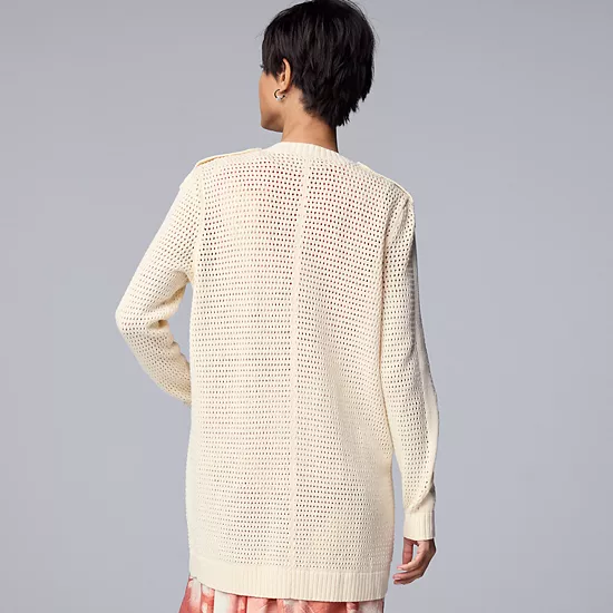 Women's Simply Vera Vera Wang Oversized Utility Cardigan 2 Women's Simply Vera Vera Wang Oversized Utility Cardigan - Image 2